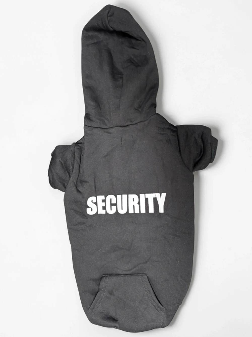 Security Dog Hoodie Large Black Funny Dog Sweater Fleece Pet Hoodie Coat